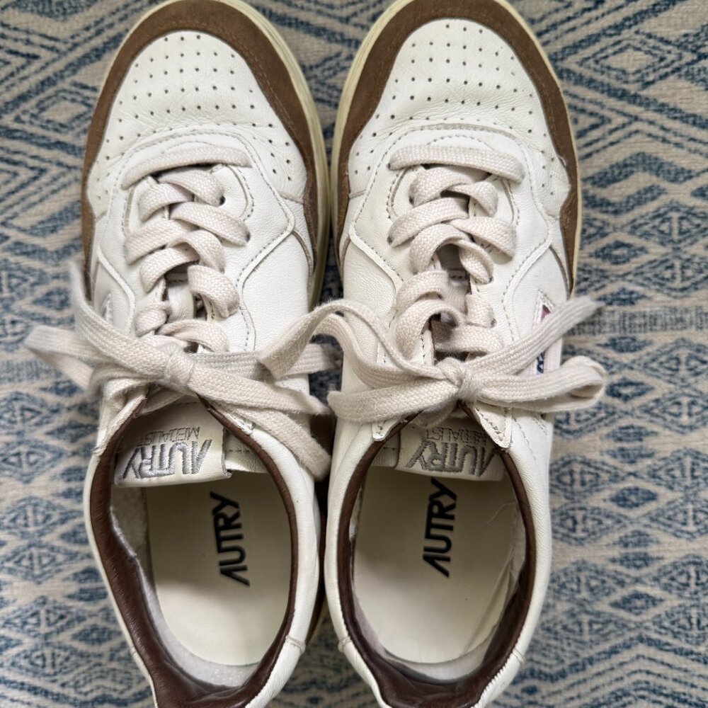 Autry Medalist Low Sneaker White Leather/Tobacco Suede- 39 - Picture 3 of 11